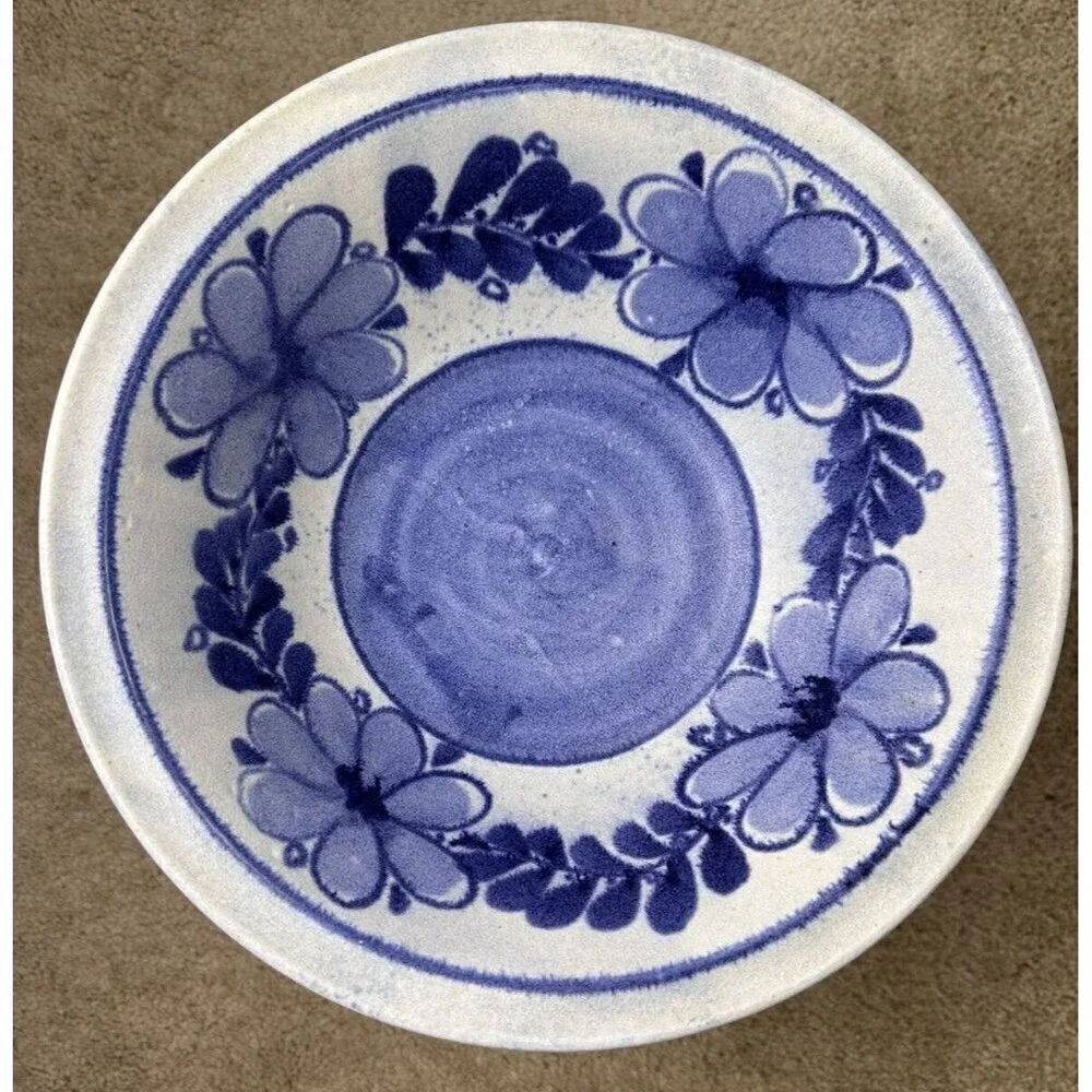 Vintage Rob Bartee 1996 Pottery‎ Large Bowl Floral